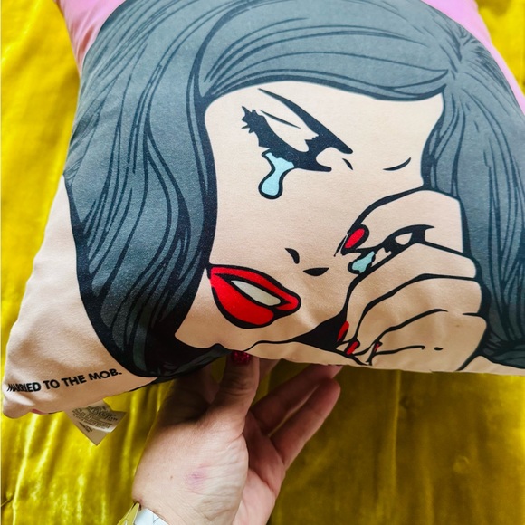 Married to the Mob Graphic Pillow with Red and Black Design - Picture 2 of 8